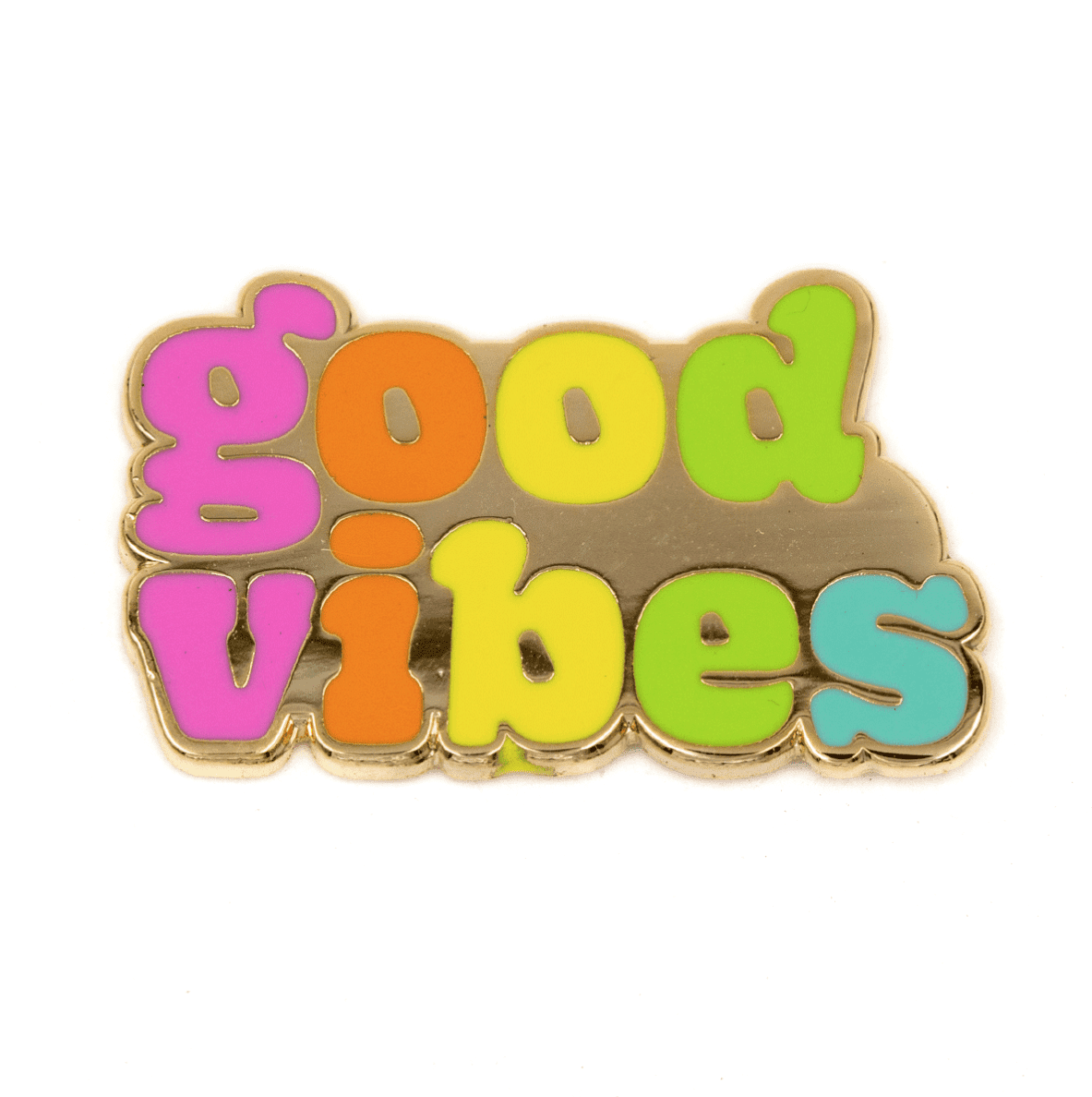 Good Vibes Enamel Pin Typo Market