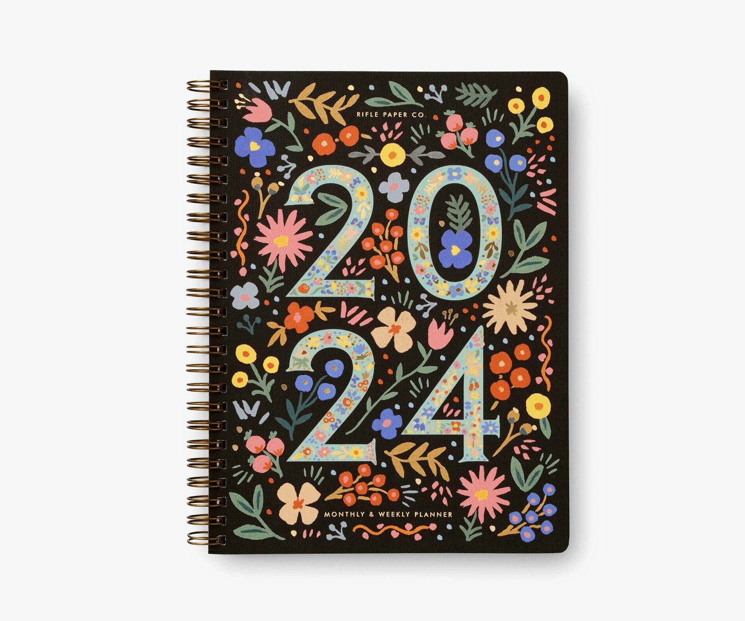 2024 Flores 12Month Softcover Spiral Planner Typo Market
