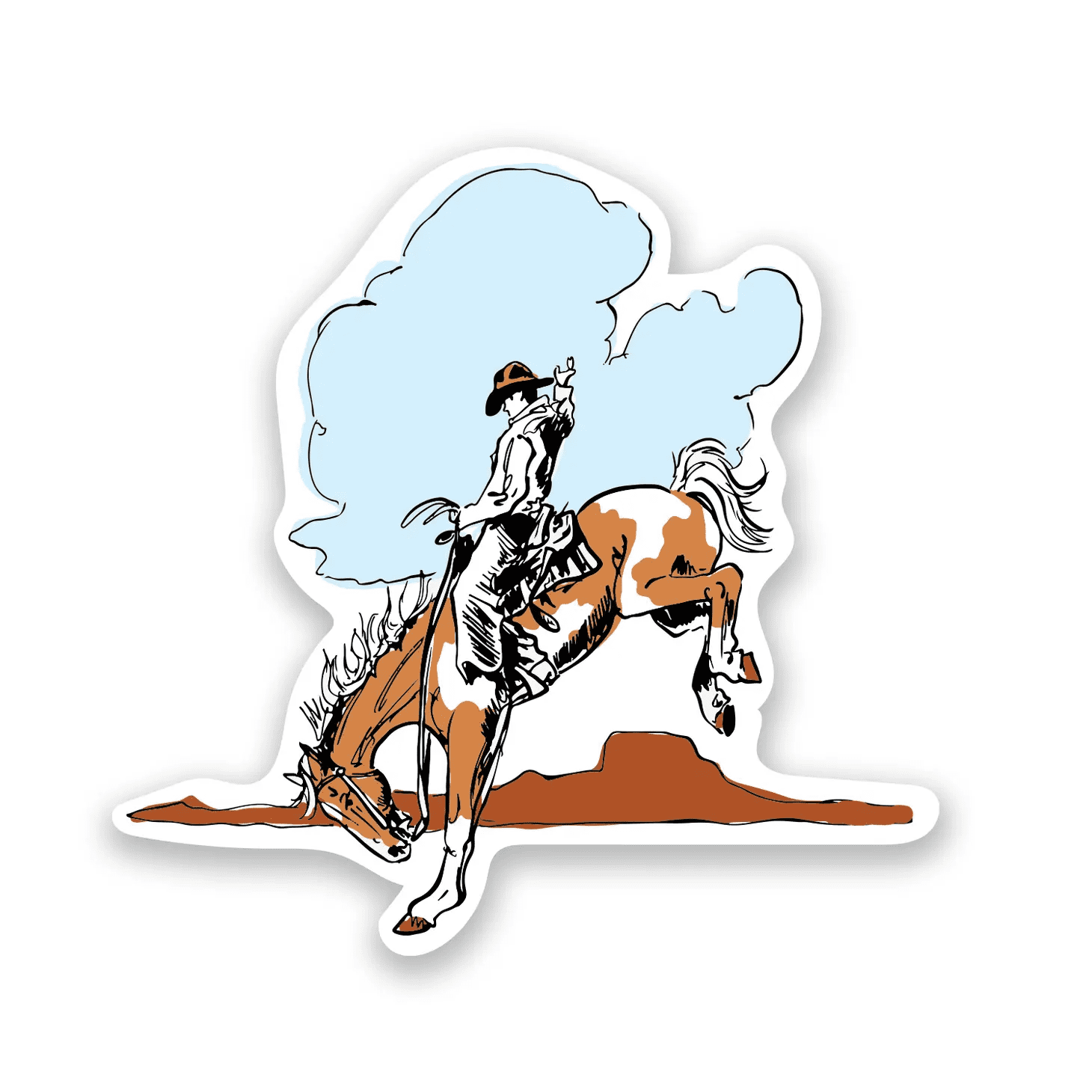 Cowboy Clouds Sticker – Typo Market